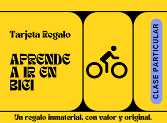 Tarjeta-Regalo Clase particular «Aprende a montar en bici»